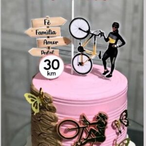 Arquivo de Corte Topo de Bolo Ciclista Studio +brinde