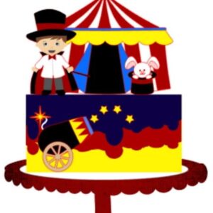 Arquivo de Corte Topo de Bolo Circo #16552