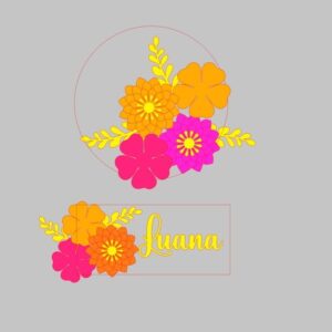 Arquivo de Corte Topo de Bolo com Flores