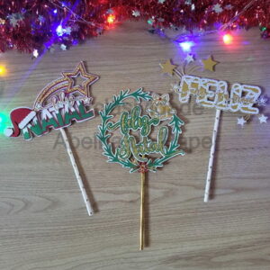 Arquivo de Corte Topo de Bolo - Combo Natal