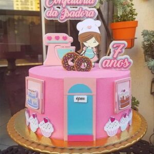 Arquivo de Corte Topo de Bolo Confeitaria Studio
