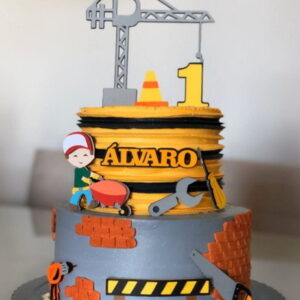 Arquivo de Corte Topo de Bolo Construção Studio