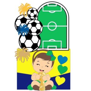 Arquivo de Corte: Topo de Bolo Copa do Mundo Brasil Baby 049