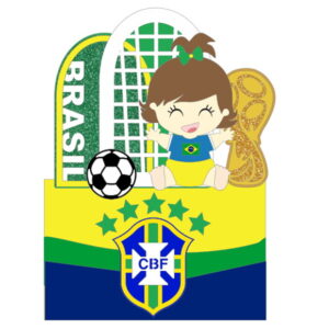 Arquivo de Corte: Topo de Bolo Copa do Mundo Brasil Baby 053