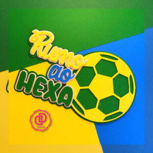 Arquivo De Corte - Topo De Bolo Copa Do Mundo Hexa 2022