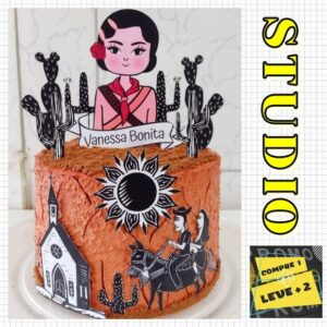 Arquivo de Corte Topo de Bolo Cordel Maria Bonita *studio*