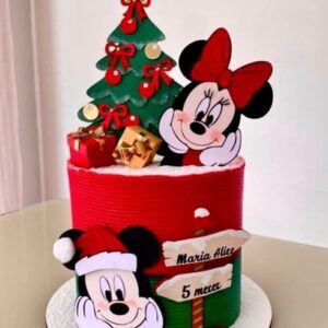 Arquivo de Corte Topo de Bolo de Natal do Mickey