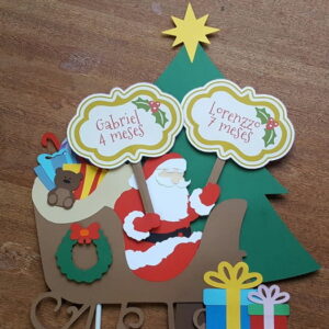 Arquivo de corte topo de bolo de papai noel