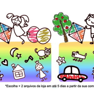 Arquivo de Corte Topo de Bolo Desenhos - Doodle