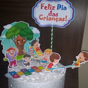 Arquivo de Corte - Topo de Bolo Dia das Crianças