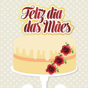 Arquivo de Corte Topo de Bolo Dia das Mães 049