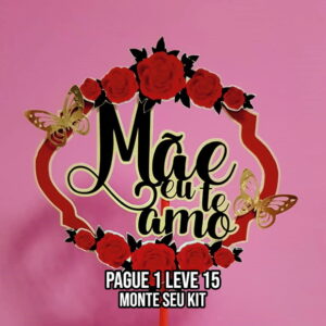 Arquivo de Corte Topo de Bolo Dia das Mães 3 Studio/pdf