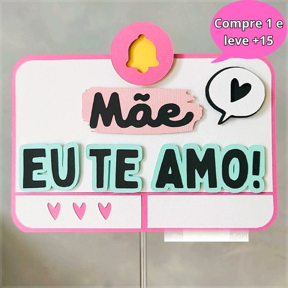 Arquivo de Corte Topo de Bolo Dia das Mães #3900