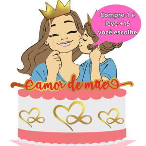 Arquivo de Corte Topo de Bolo Dia das Mães #3915