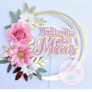 Arquivo de Corte Topo de Bolo Dia das Mães
