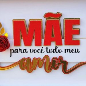 Arquivo de Corte Topo de Bolo Dia das Mães em Camadas #1835#