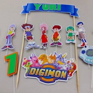 Arquivo de Corte Topo de Bolo Digimon+ 1 Topo Brinde