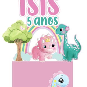 Arquivo de Corte Topo de Bolo Dino Baby 07