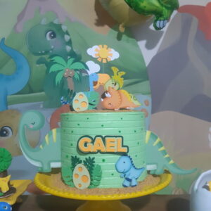 Arquivo de Corte Topo de Bolo Dino Dinossauro Cute