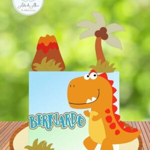 Arquivo de Corte: Topo de Bolo Dinossauro 009