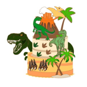 Arquivo de Corte Topo de Bolo Dinossauro 04