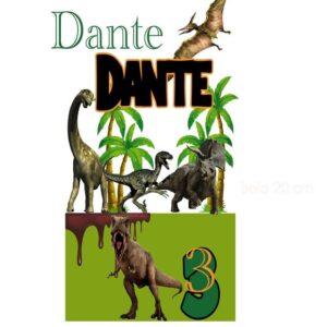 Arquivo de Corte: Topo de Bolo Dinossauro 048