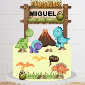 Arquivo de Corte Topo de Bolo Dinossauro Baby 3