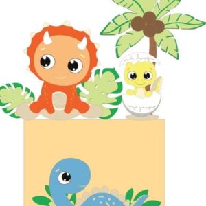 ARQUIVO DE CORTE TOPO DE BOLO Dinossauro baby