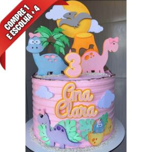 Arquivo de Corte Topo de Bolo Dinossauro