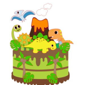 Arquivo de corte Topo de Bolo Dinossauro CAMADA STUDIO #2037
