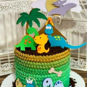 Arquivo de Corte Topo de Bolo Dinossauro Cute Camadas (2639)