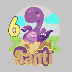 Arquivo de Corte Topo de Bolo Dinossauro