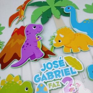 Arquivo de Corte Topo de Bolo Dinossauros Cut