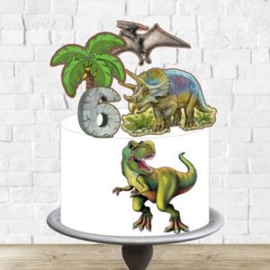 Arquivo de Corte Topo de Bolo Dinossauros Realista