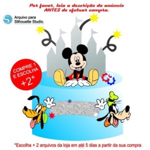 Arquivo de Corte Topo de Bolo Disney - Mickey