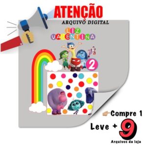 Arquivo de Corte Topo de Bolo - Divertidamente 3521