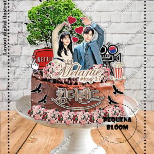 Arquivo de Corte Topo de Bolo Dorama Sorriso Real -003