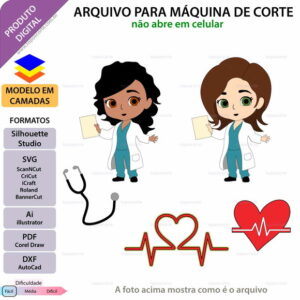Arquivo de Corte - Topo de Bolo Doutora Médica