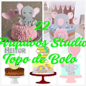 Arquivo de Corte Topo de Bolo - Elefantinho