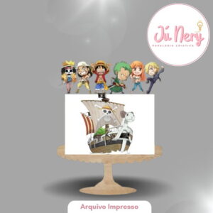 Arquivo de Corte - Topo de Bolo One Piece 3