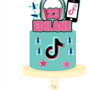 Arquivo de Corte Topo de Bolo em Camadas Tiktok
