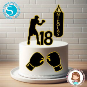Arquivo de Corte Topo de Bolo em Studio - Boxing Cod:023