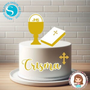 Arquivo de Corte Topo de Bolo em Studio - Crisma Cod:276