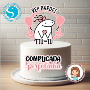 Arquivo de Corte Topo de Bolo em Studio - Flork Cod:143