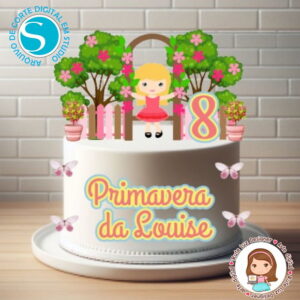 Arquivo de Corte Topo de Bolo em Studio - Jardim Cod:268