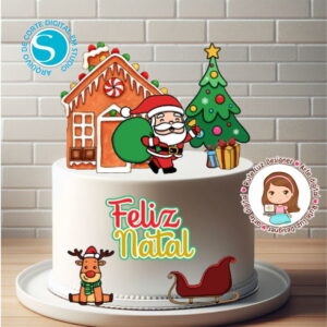 Arquivo de Corte Topo de Bolo em Studio - Natal Cod:106