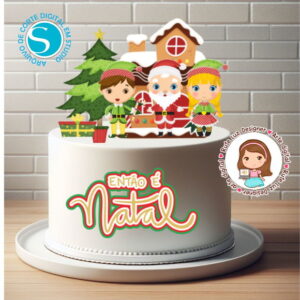 Arquivo de Corte Topo de Bolo em Studio - Natal Cod:114