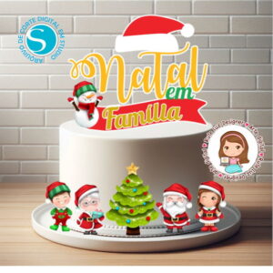 Arquivo de Corte Topo de Bolo em Studio - Natal Cod:117