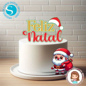 Arquivo de Corte Topo de Bolo em Studio - Natal Cod:191