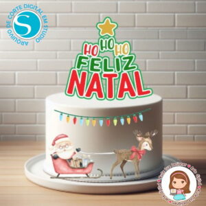 Arquivo de Corte Topo de Bolo em Studio - Natal Cod:215